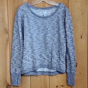 GAP fit Cropped Crew Pullover Sweatshirt Purple XS